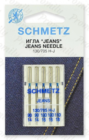 Иглы для джинсы №90(2), 100(2), 110, Schmetz, 5шт от магазина Promily в Новороссийске